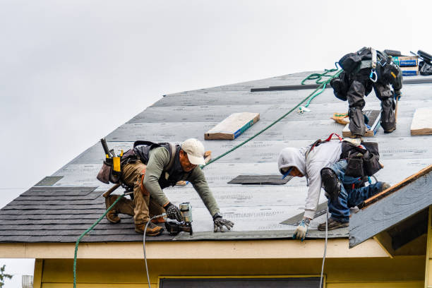 Professional Gutter Installation technician working in Addison, TX